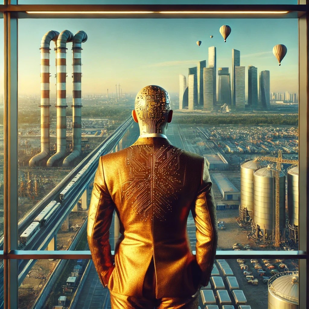 Un puissant homme d'affaires du futur (image générée par une IA)